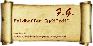 Feldhoffer Győző névjegykártya