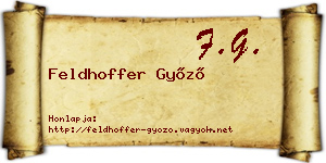 Feldhoffer Győző névjegykártya